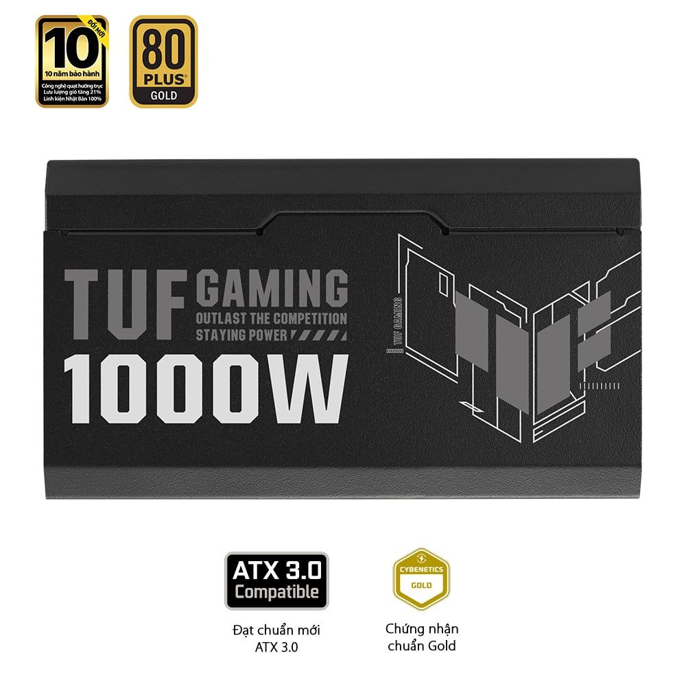 ( 1000W ) Nguồn ASUS TUF Gaming 1000W - 80 Plus Gold - Full Modular  Pci Gen 5.0