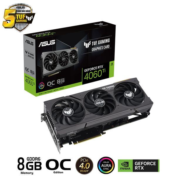 ASUS TUF Gaming GeForce RTX 4060 Ti OC Edition O8GB GDDR6X