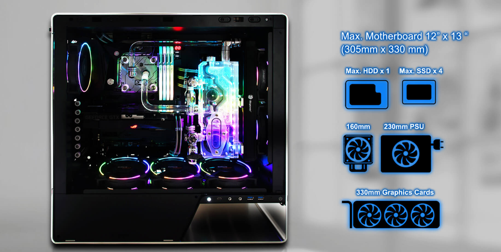 Case InWin 905 Aluminium Tempered Glass – OLED Digital