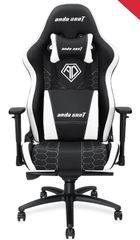 Anda Seat Spirit King Black/White – Full Pvc Leather 4D Armrest Gaming Chair