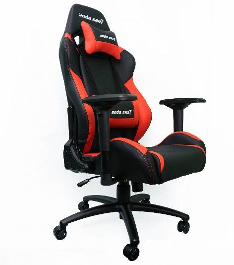 Anda Seat Dark Black/Red – Full Pu Leather 4D Armrest Kingsize Gaming Chai