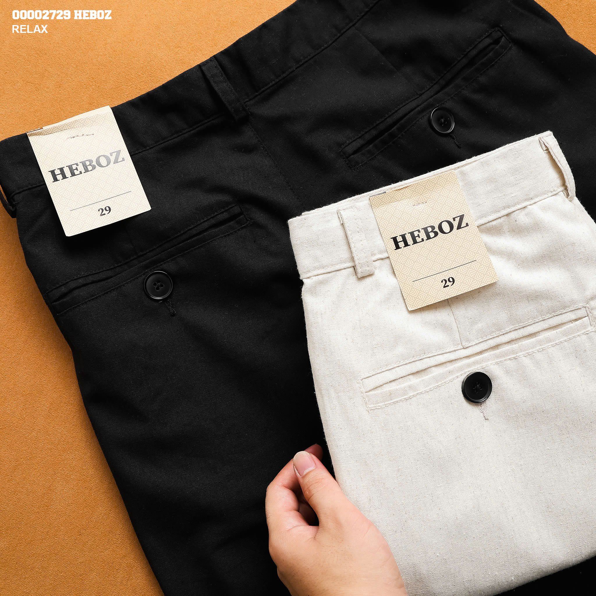 Quần dài nam Heboz linen relax 2M - 00002729