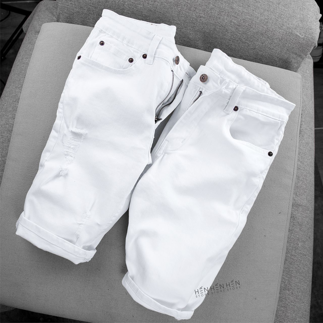 Quần short jean LV (RT)