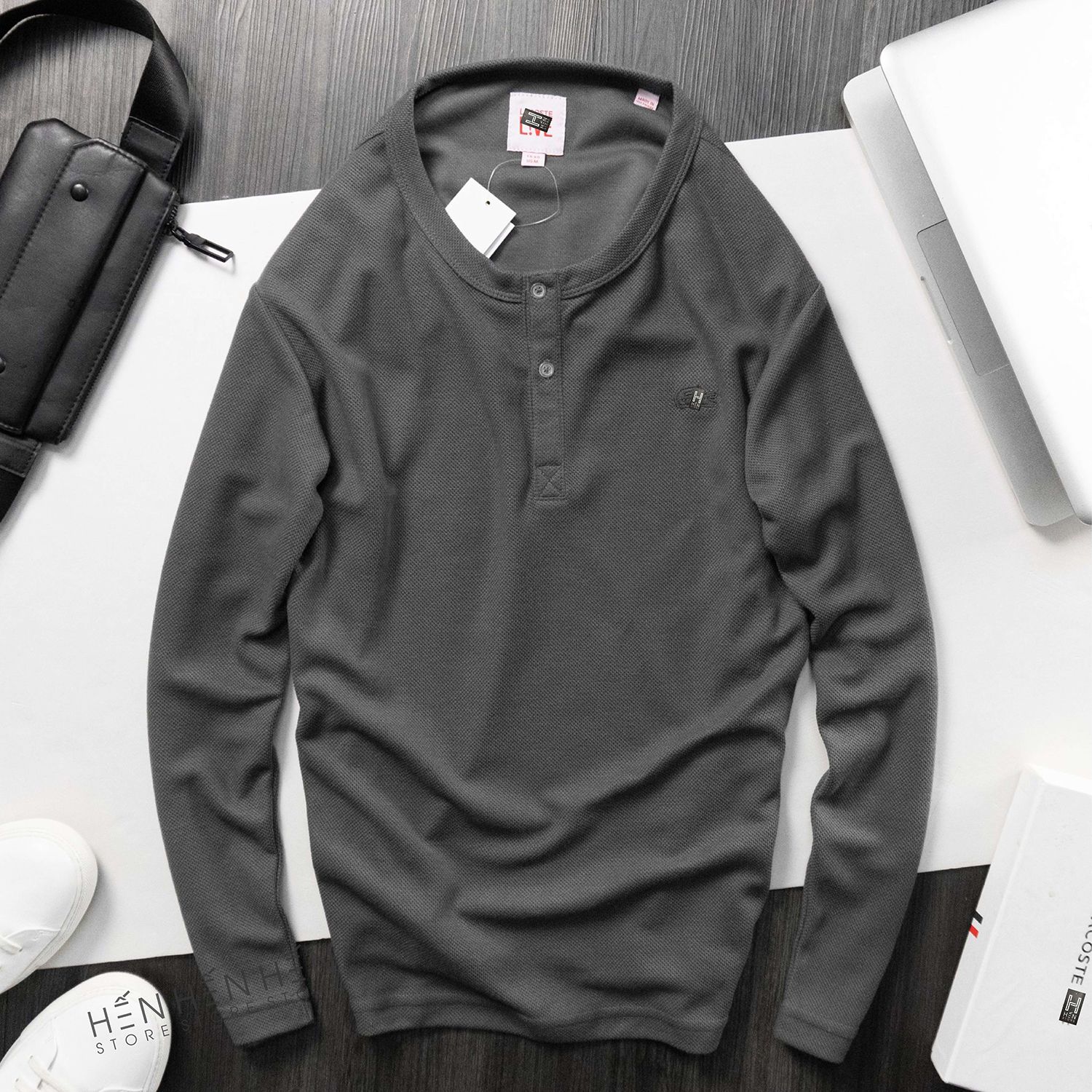 Áo henley Lcs pique 6M