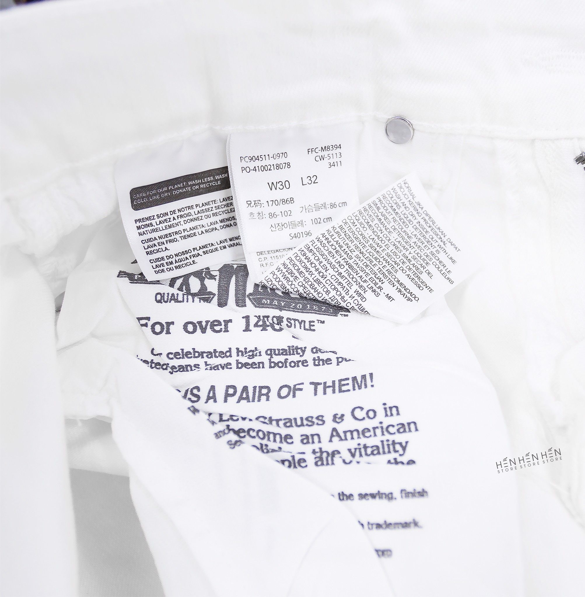 Quần short jean Le.vis 2M