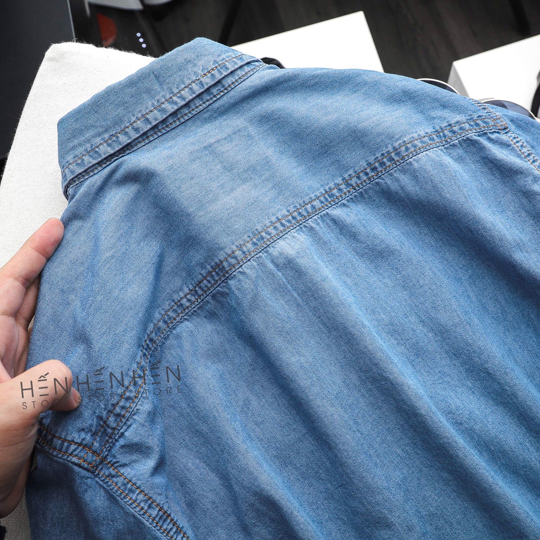 Áo denim ngắn tay PB 4M
