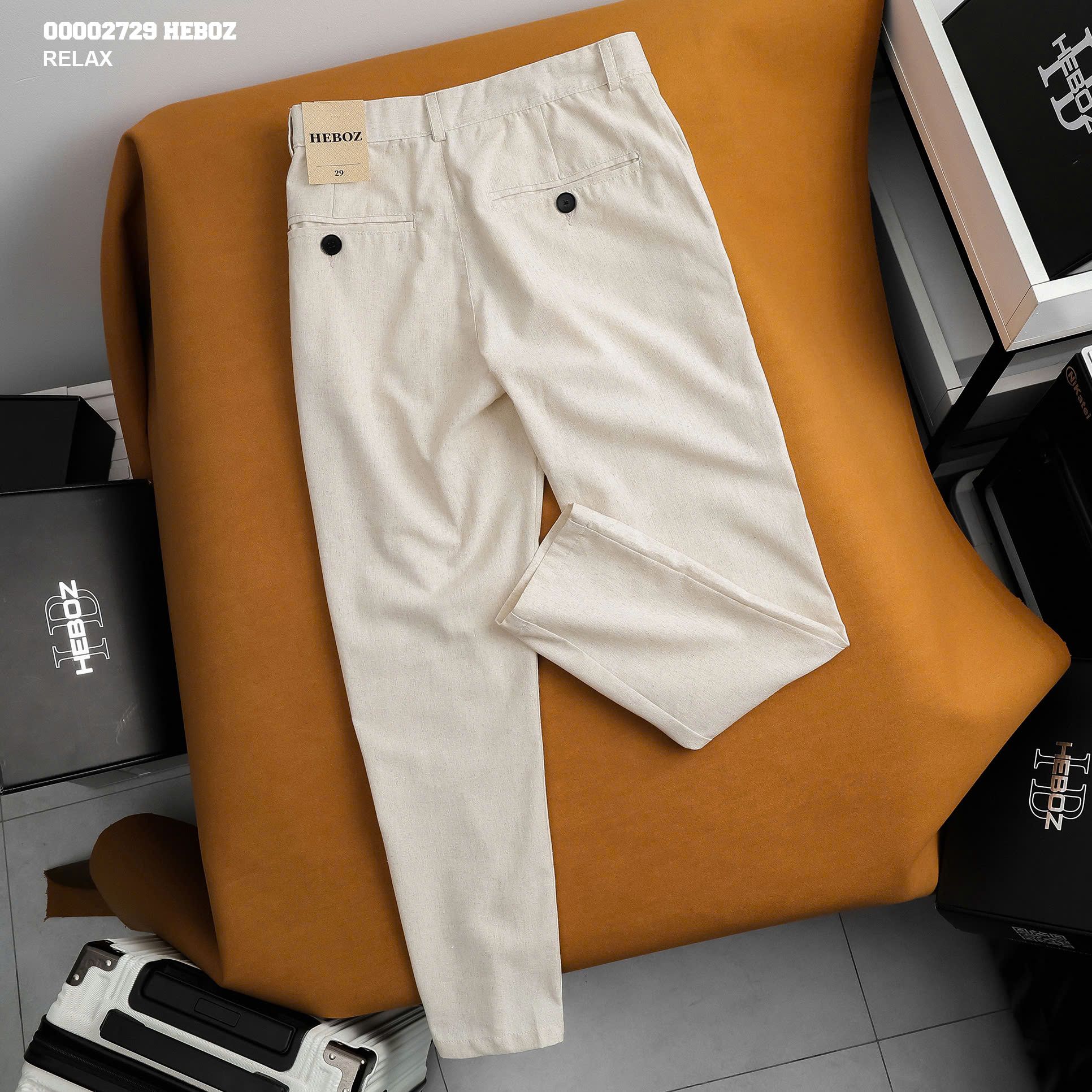 Quần dài nam Heboz linen relax 2M - 00002729
