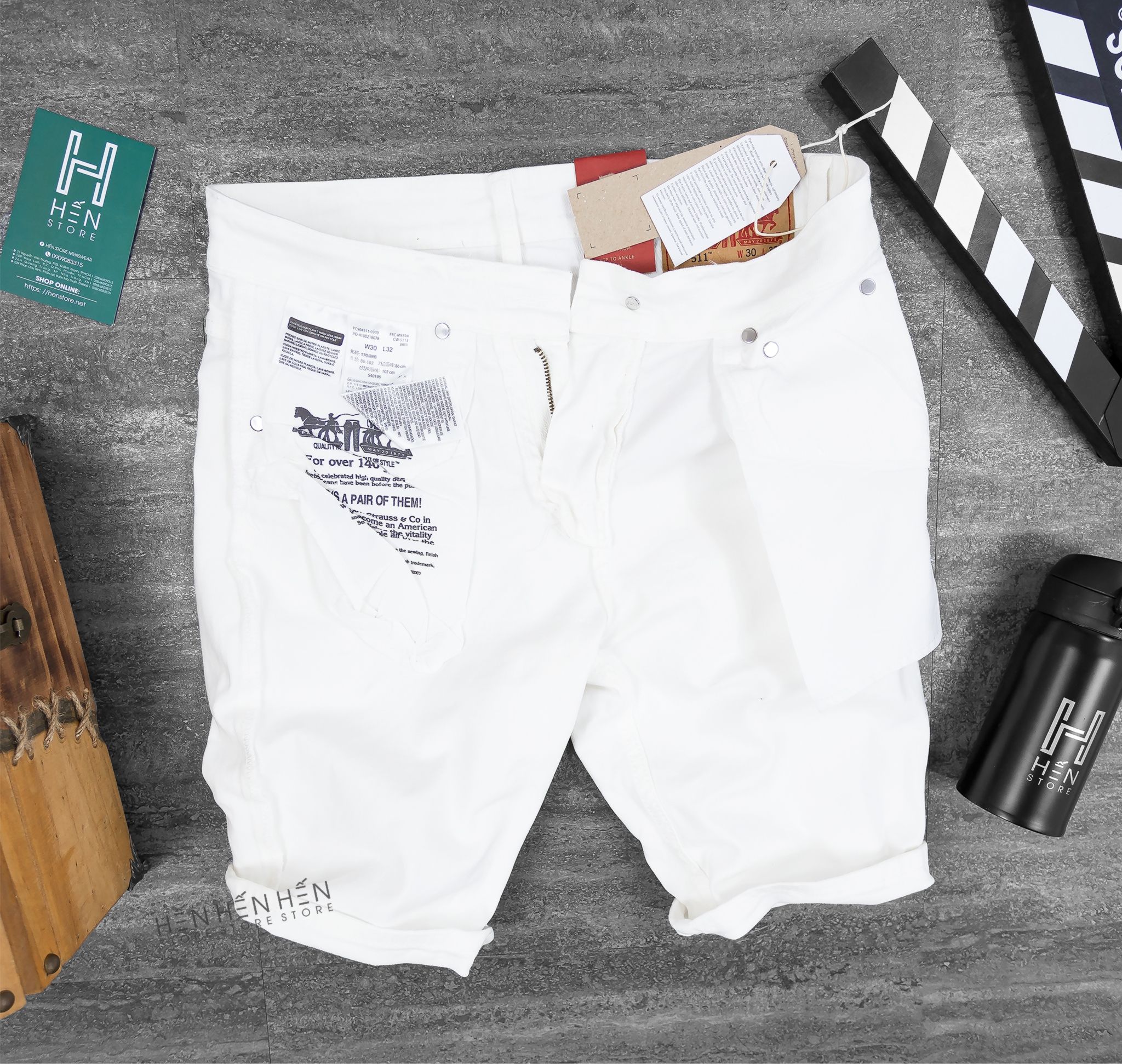 Quần short jean Le.vis 2M