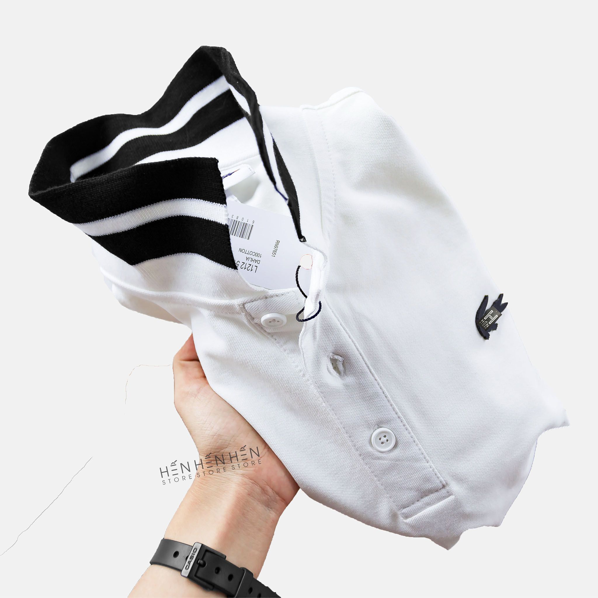 Áo polo Lacos.te 2 viền 5M