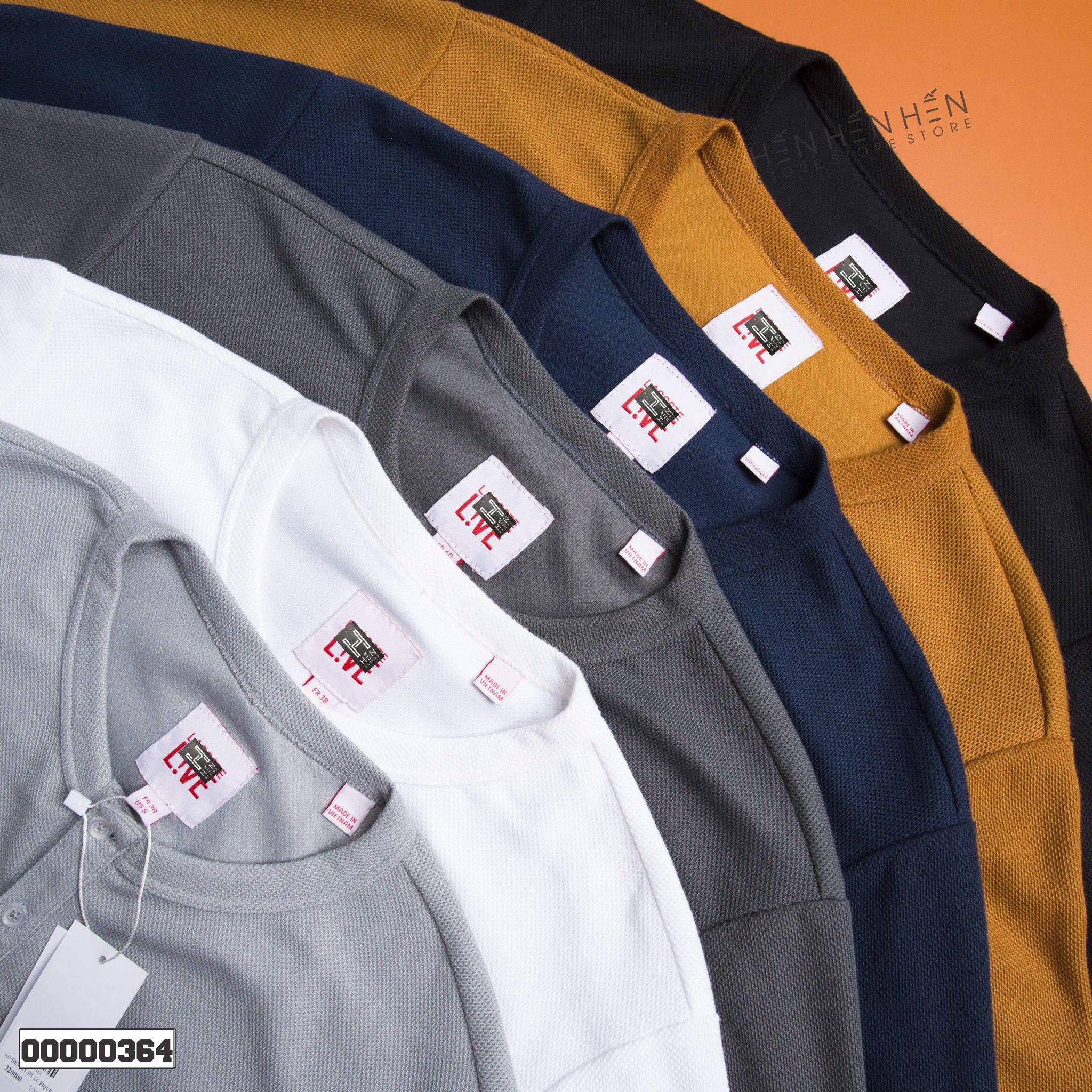 Áo henley Lcs pique 6M