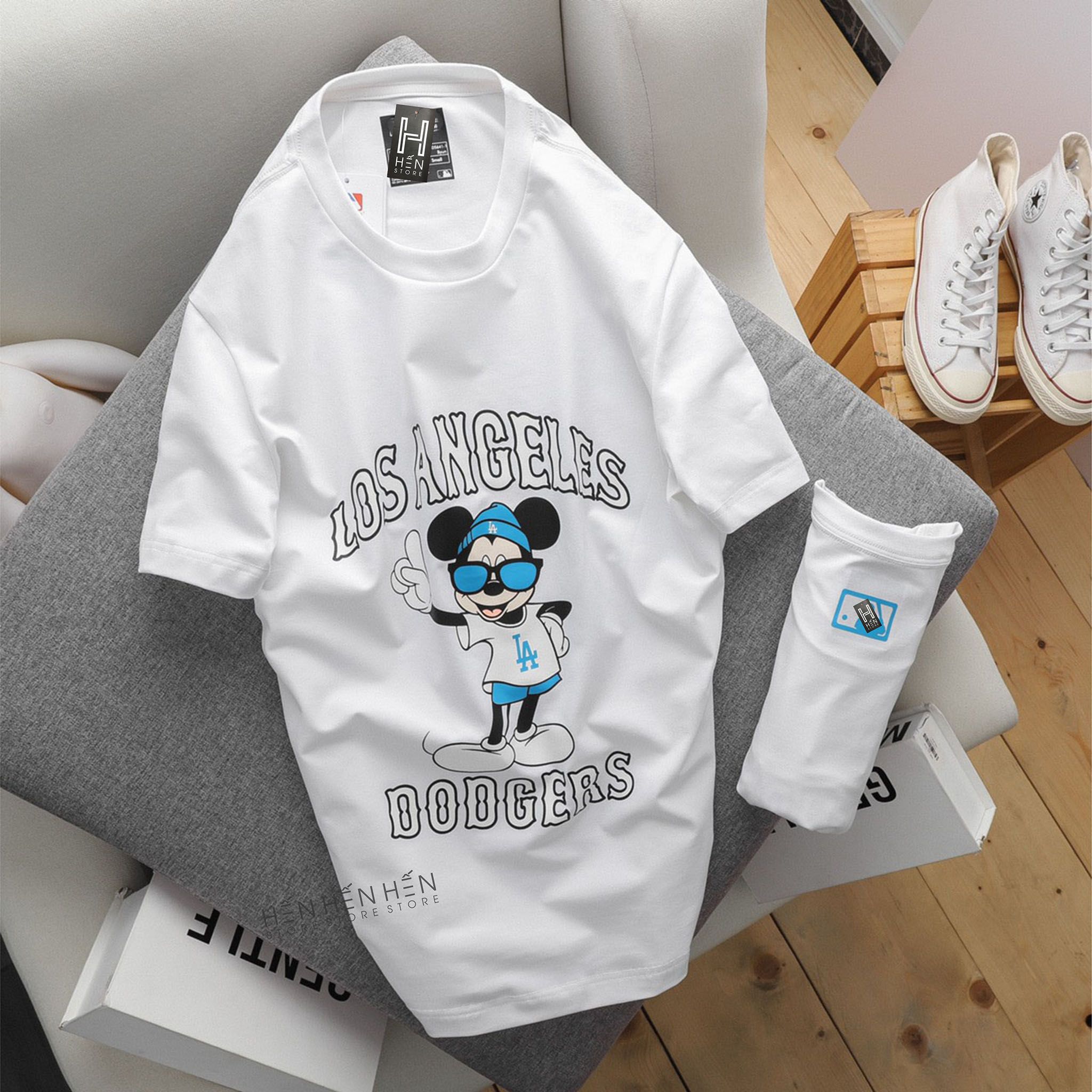 Áo thun M.L.B Mickey chữ 3M