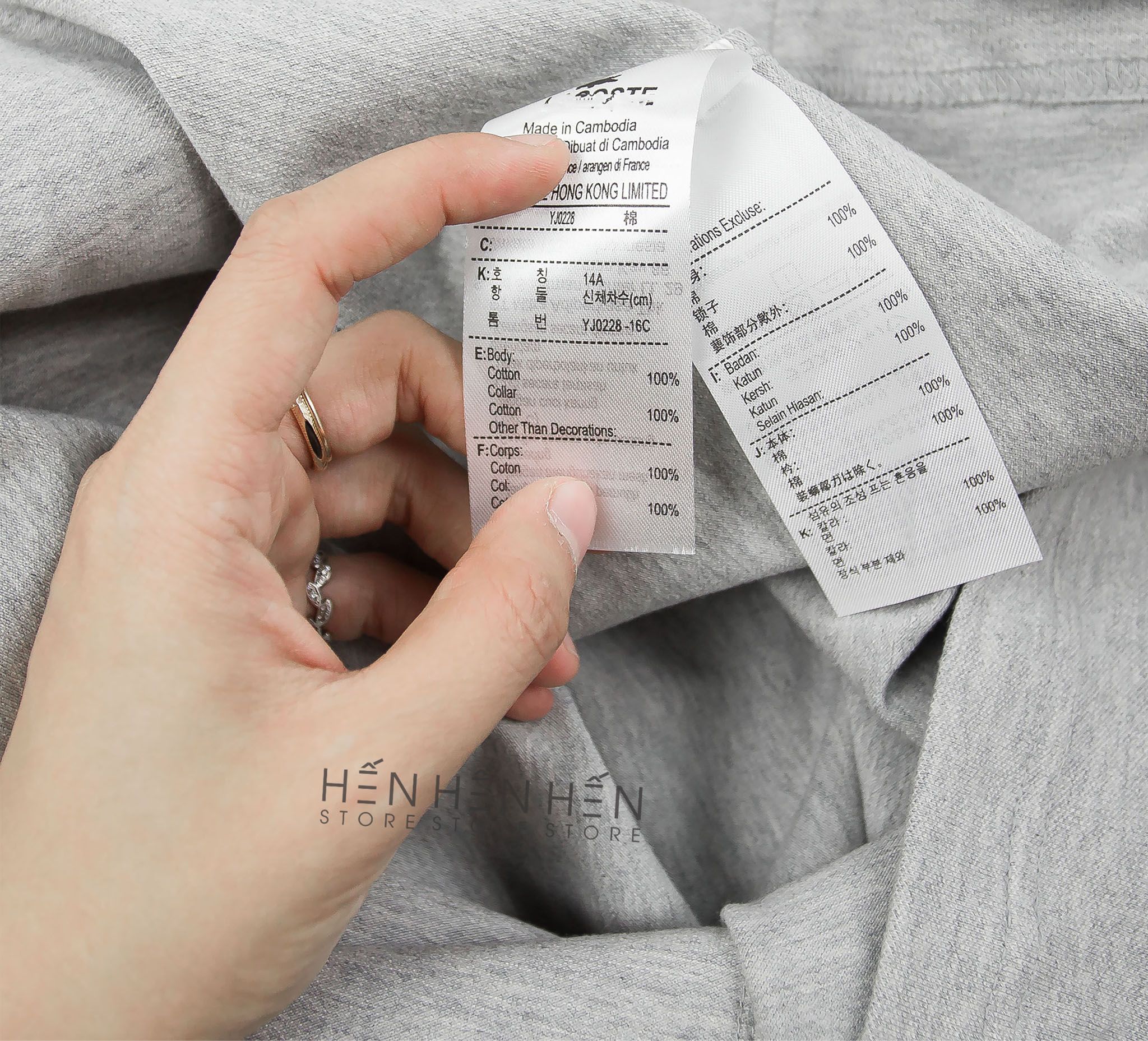 Áo polo Lacos.te viền 5M new