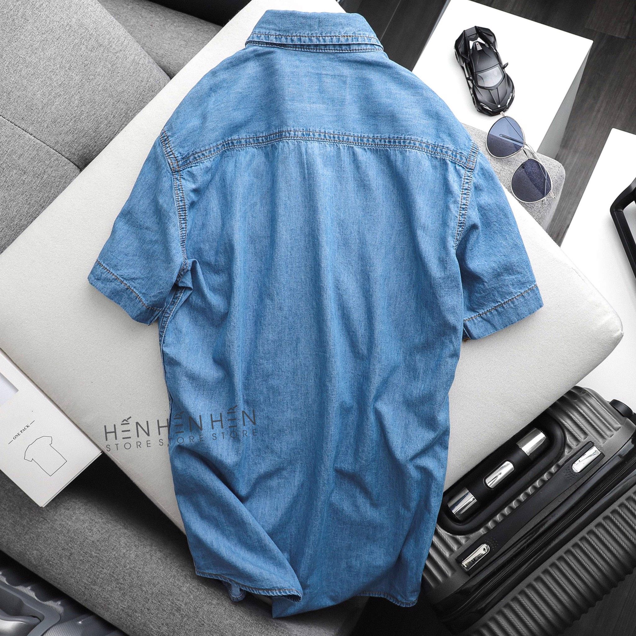 Áo denim ngắn tay PB 4M