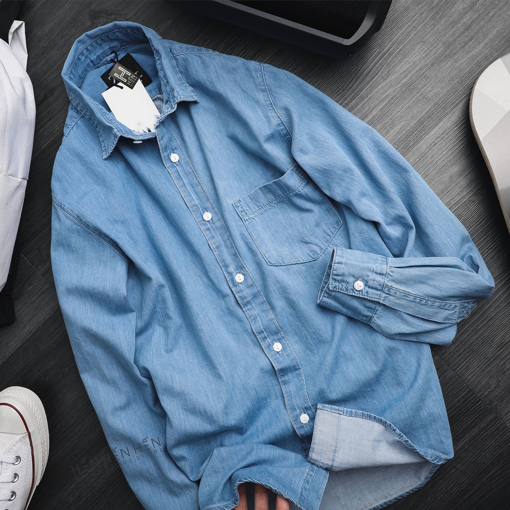 Áo denim Z.ara 1 túi 3M