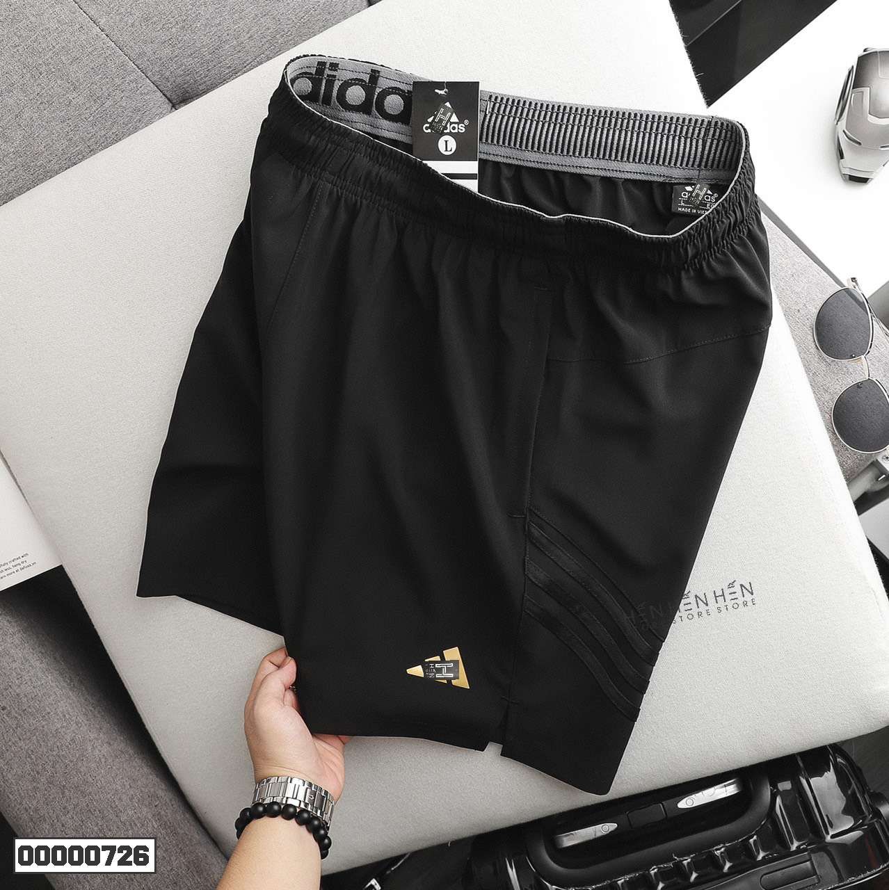Quần short thun AD phối sọc 4M - 00000726