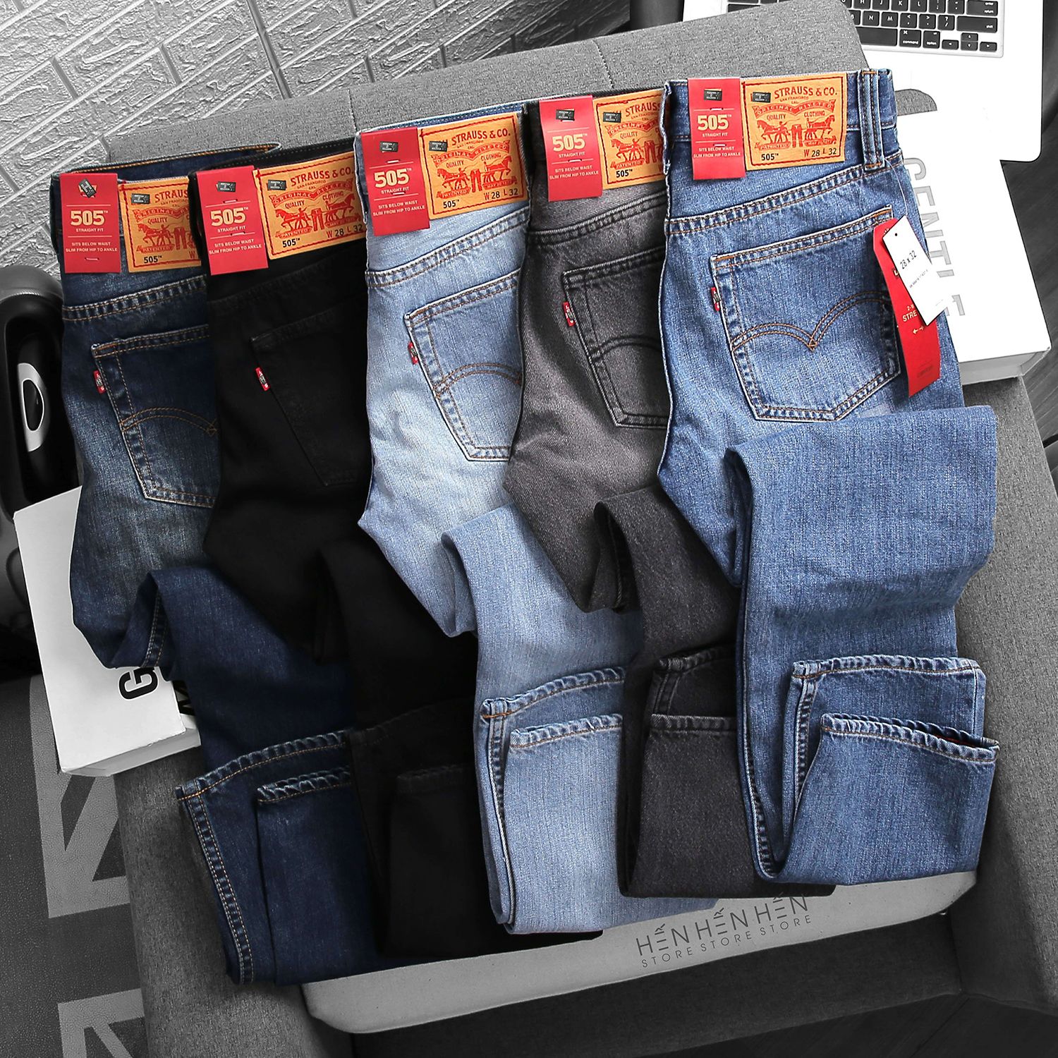 Quần jean LV 505 5M(suông) - 00000416