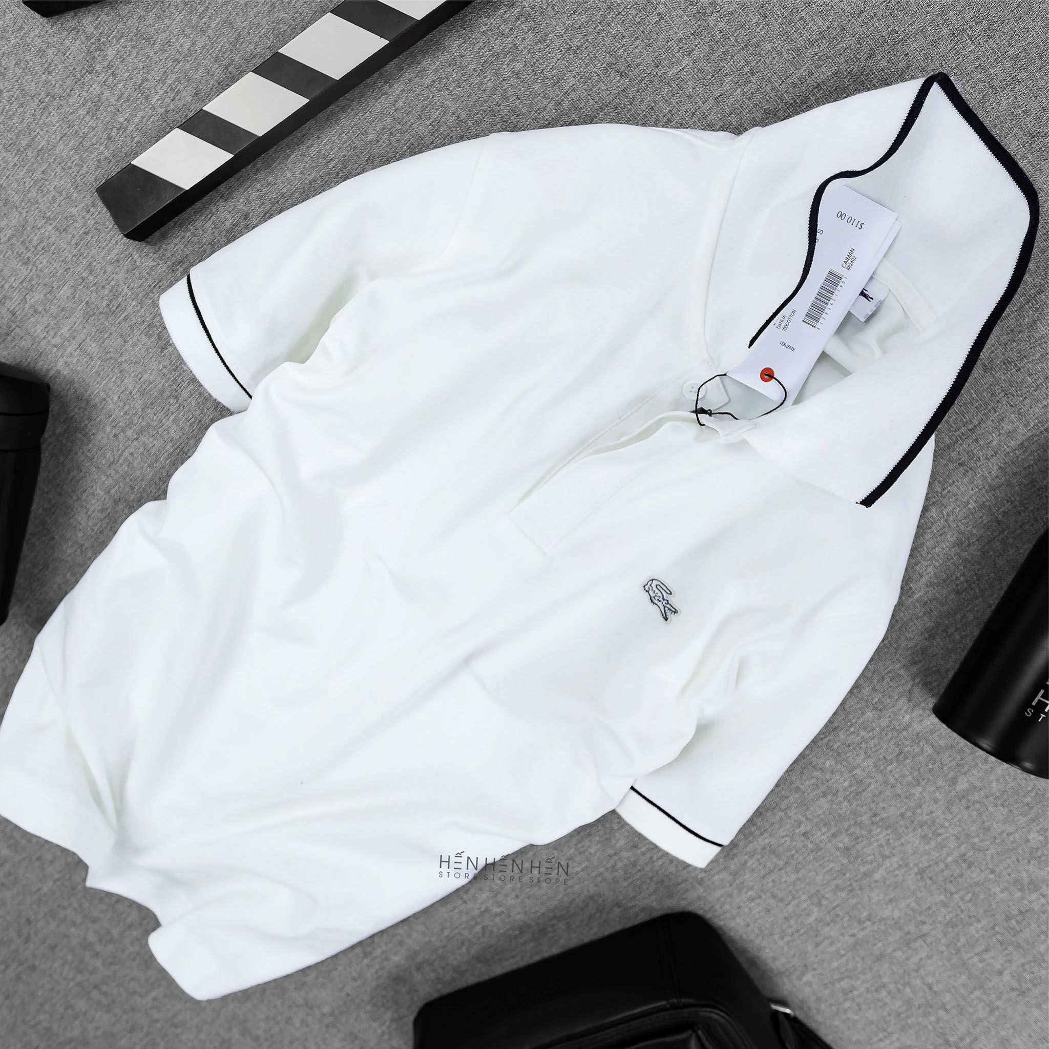 Áo polo Lacos.te viền 5M new