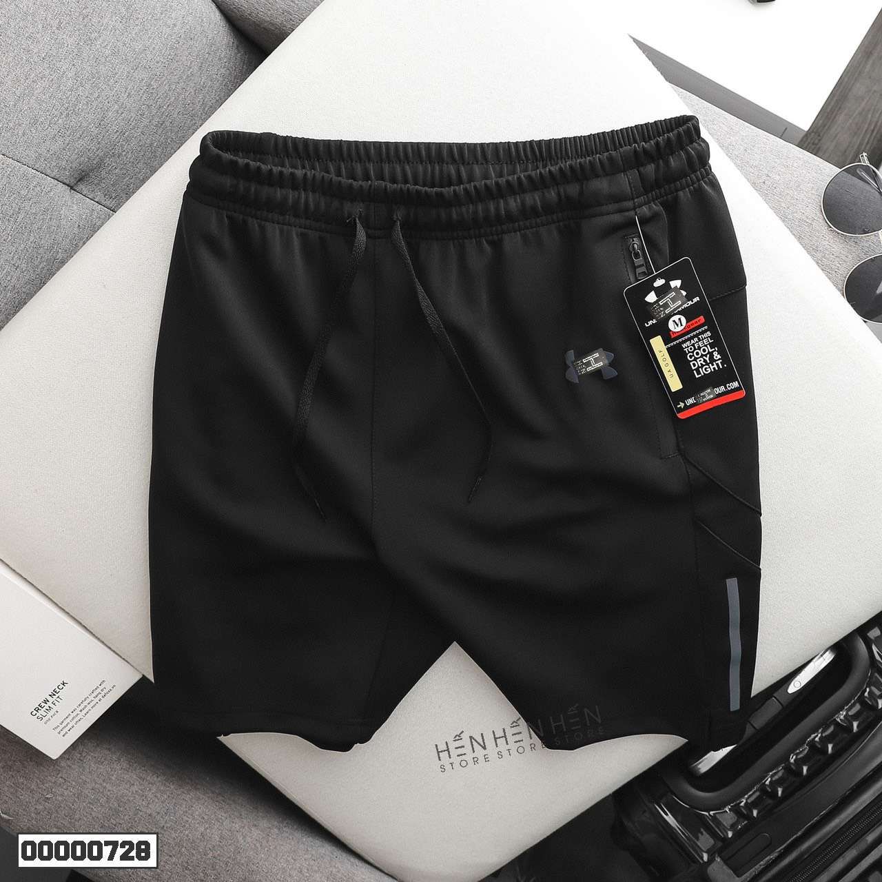 Quần short thun Armour phối viền 4M - 00000728