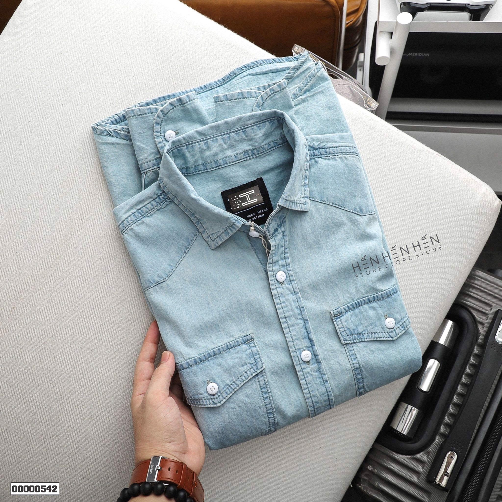 Áo denim ZR 2 túi 4M