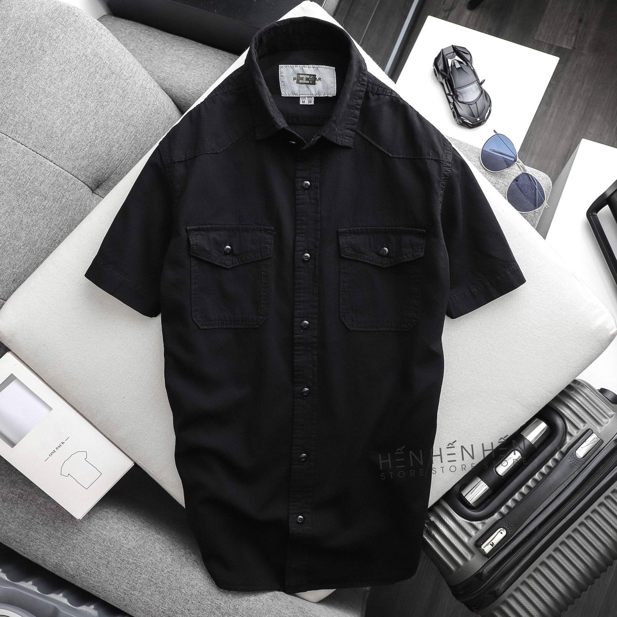 Áo denim ngắn tay PB 4M