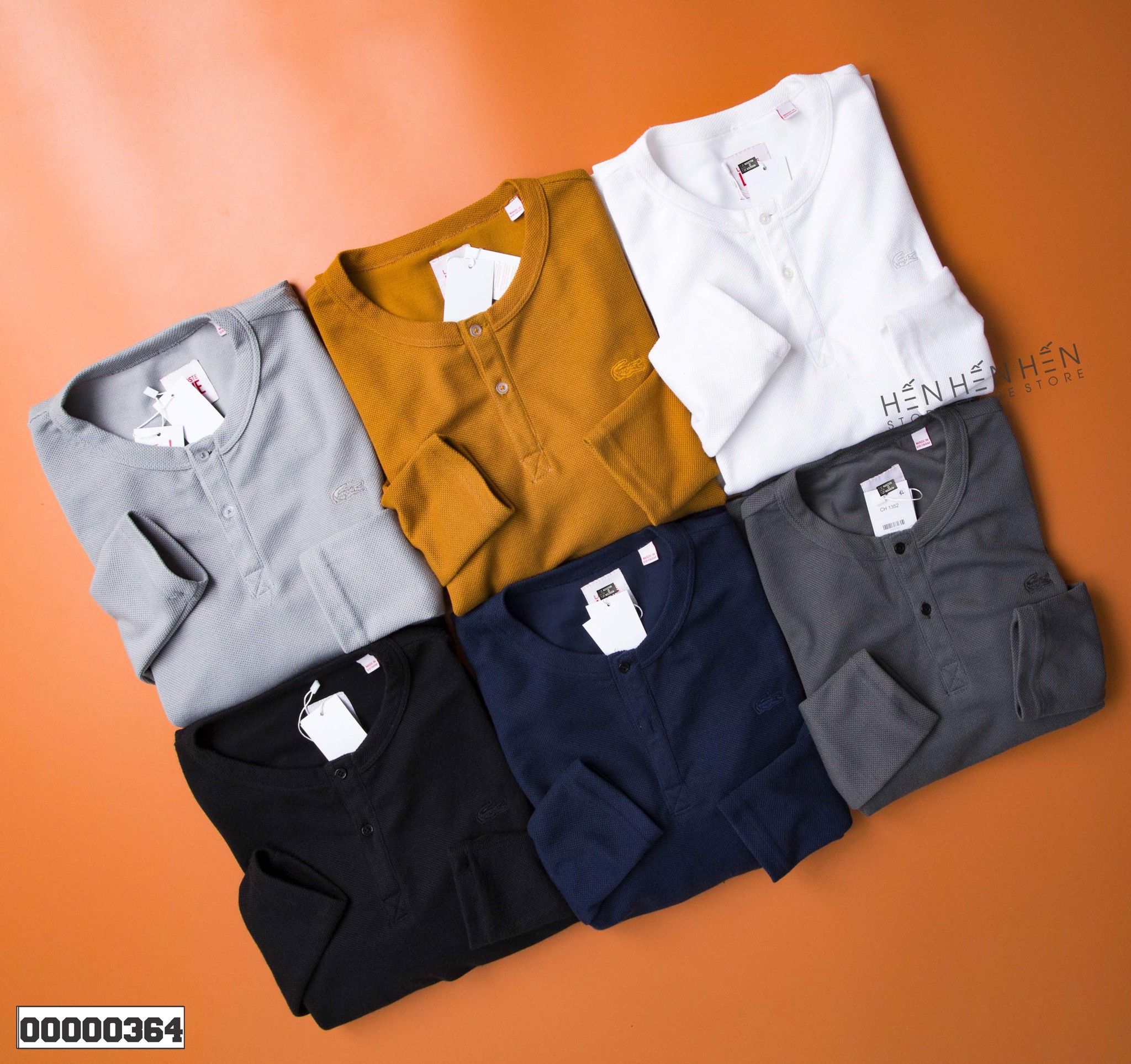 Áo henley Lcs pique 6M