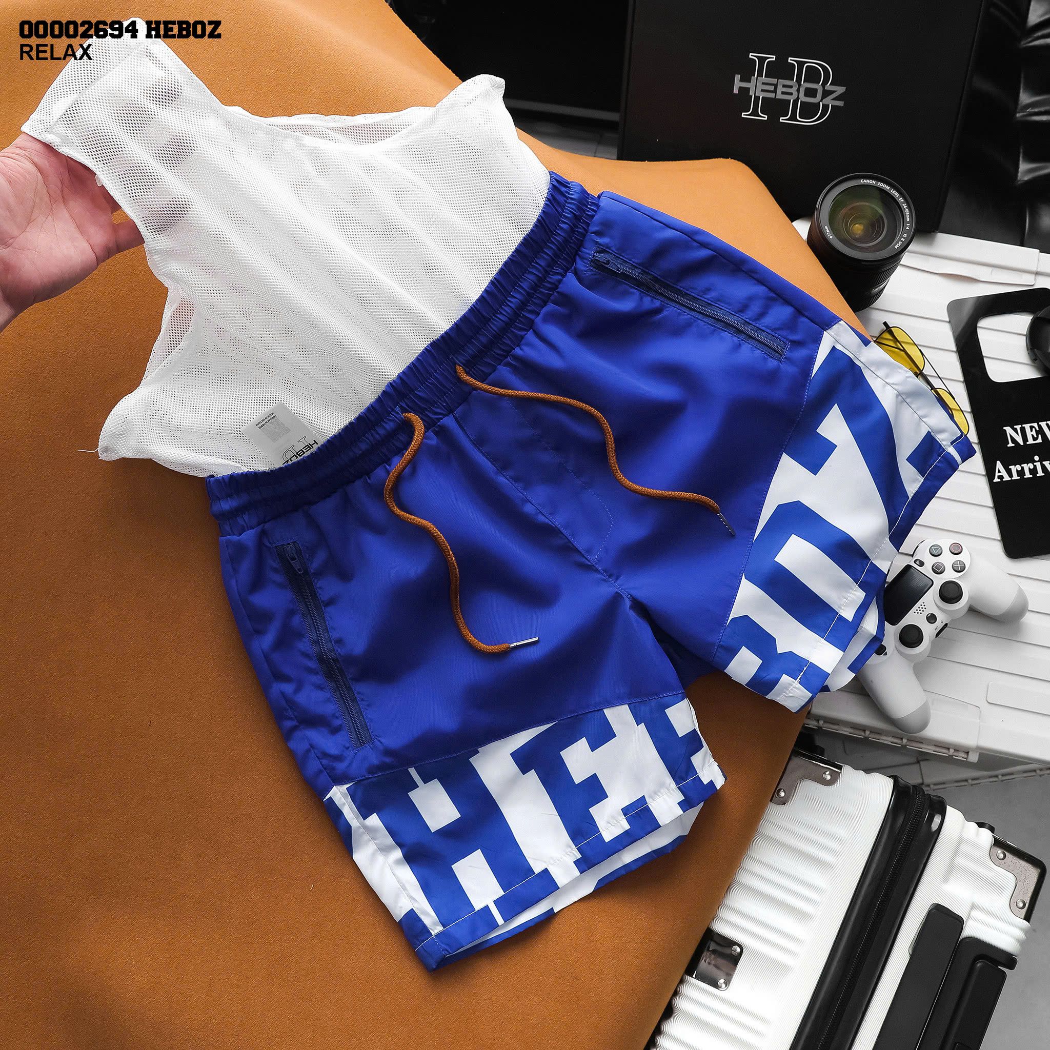 Quần short bơi Heboz logo color 2M - 00002694