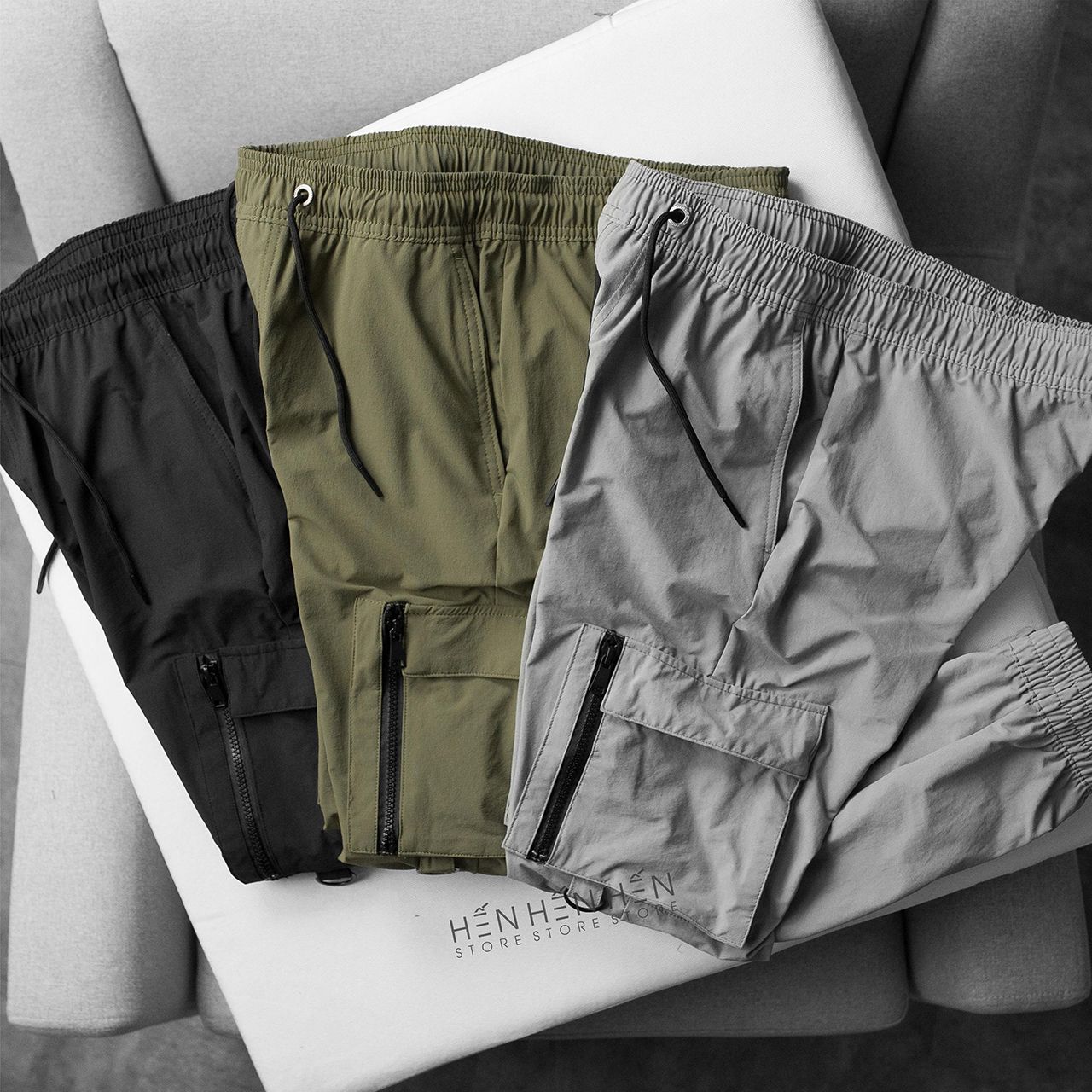 Quần jogger gió Za.ra túi hộp 3M