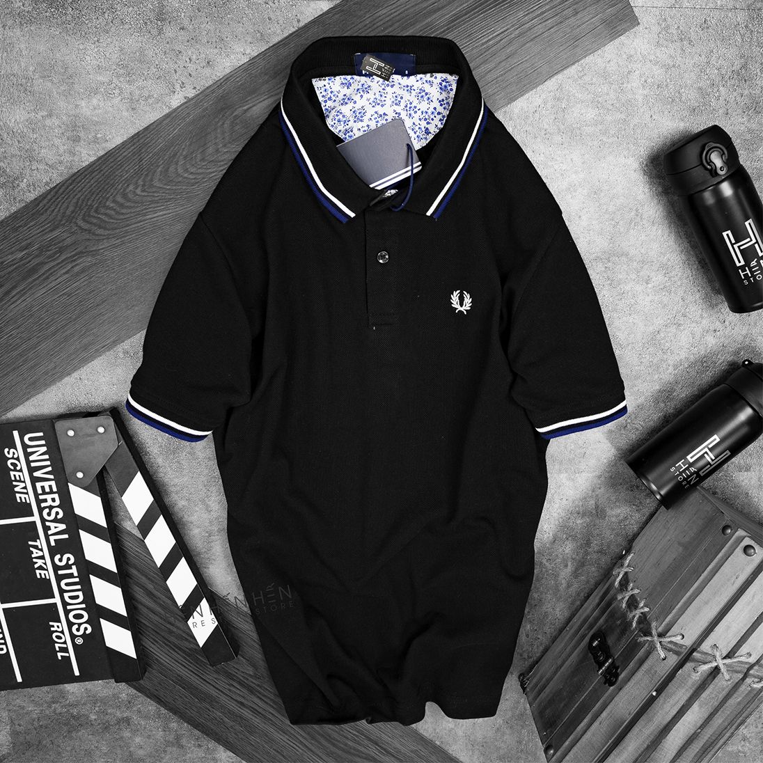 Áo polo Fred.perry viền cổ hoa 2M