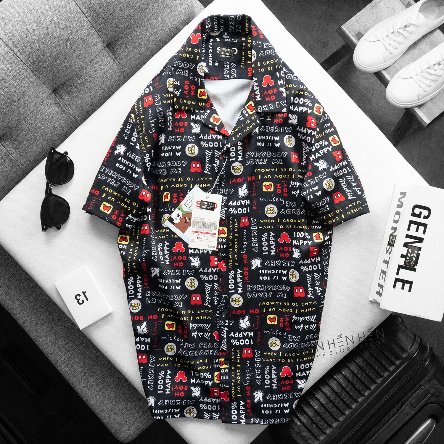 Áo sơ mi pijama họa tiết Sp.ao 5M