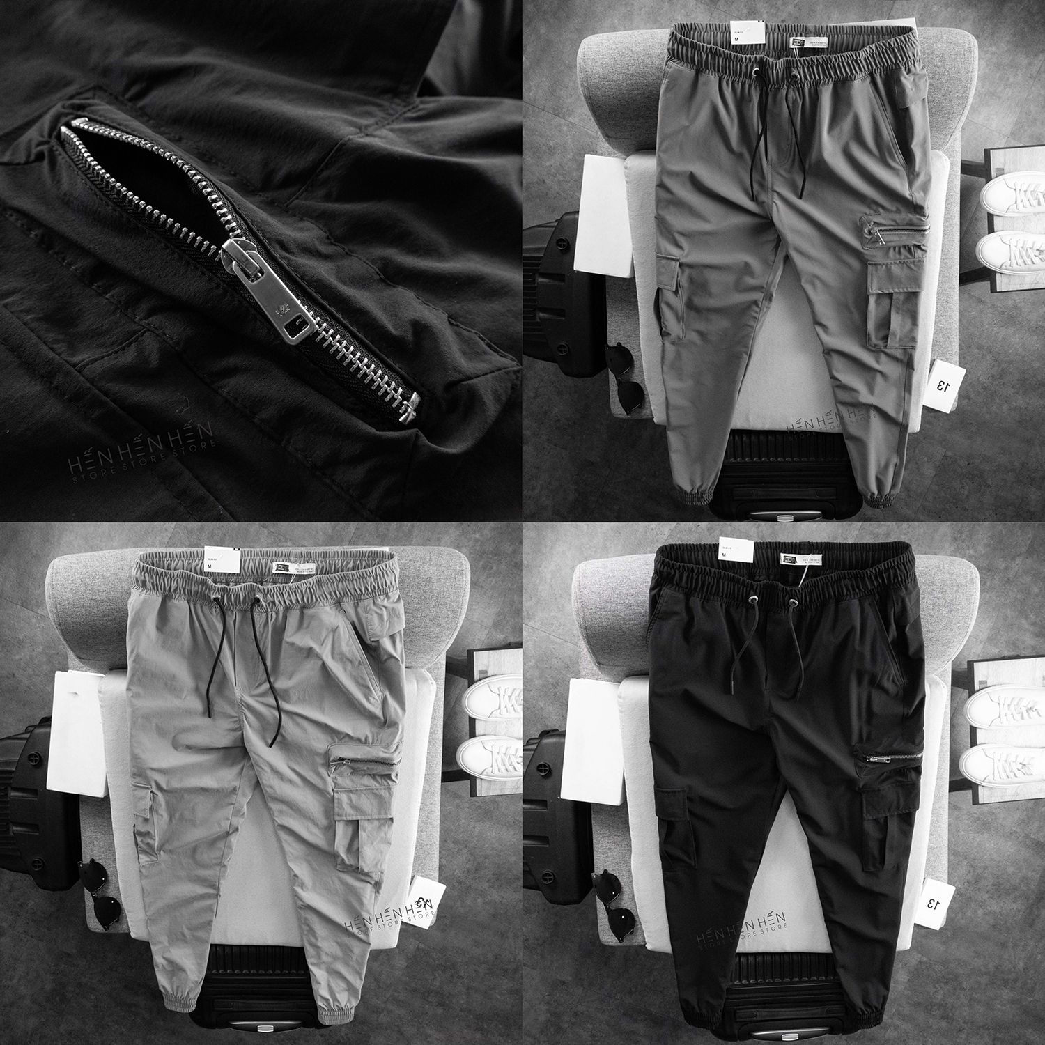 Quần jogger gió Za..ra 3M - 00000358