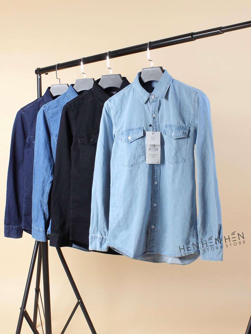 Áo denim ZR 2 túi 3M