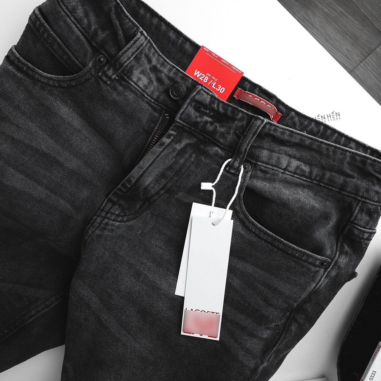 Quần short jean Lacos.te 4M