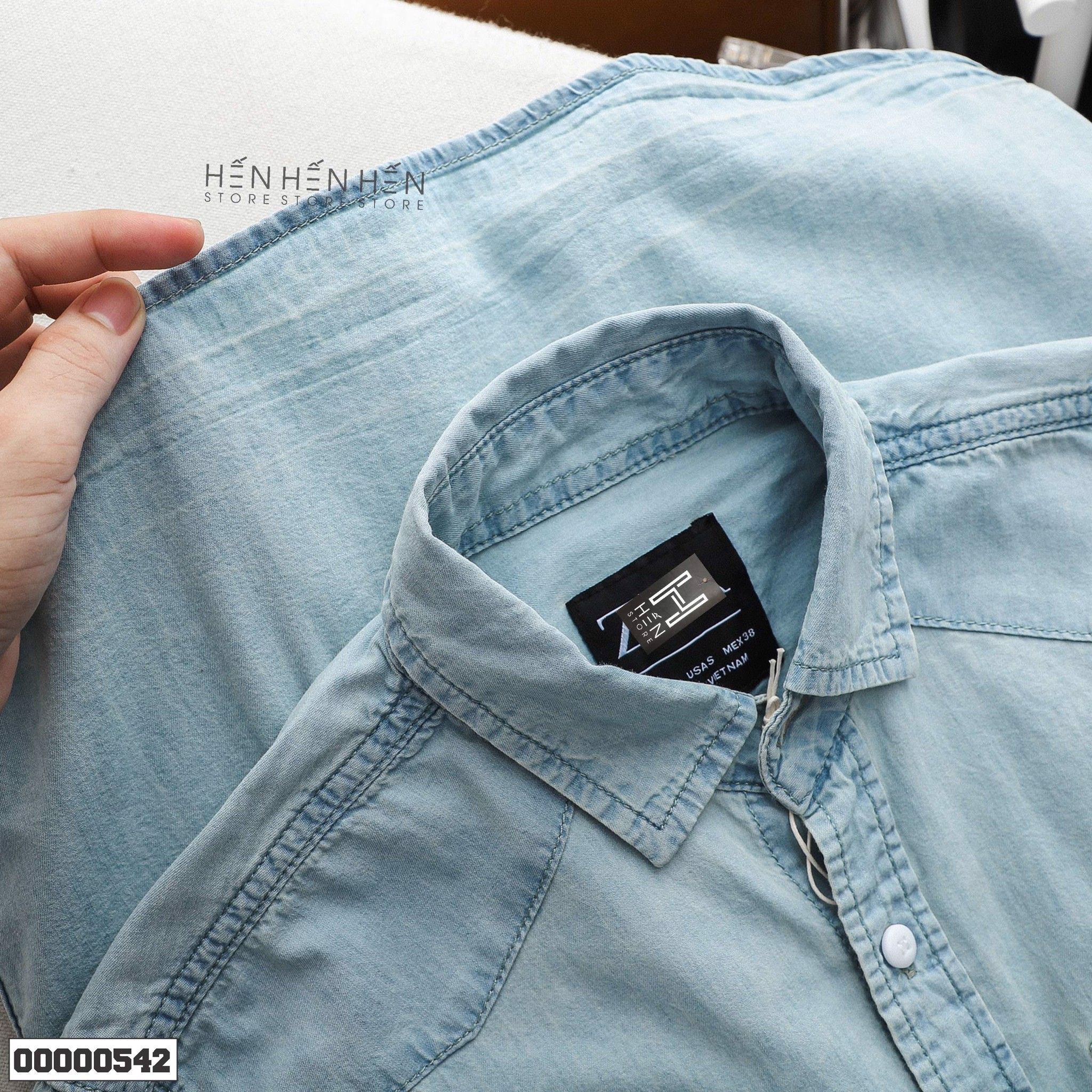Áo denim ZR 2 túi 4M