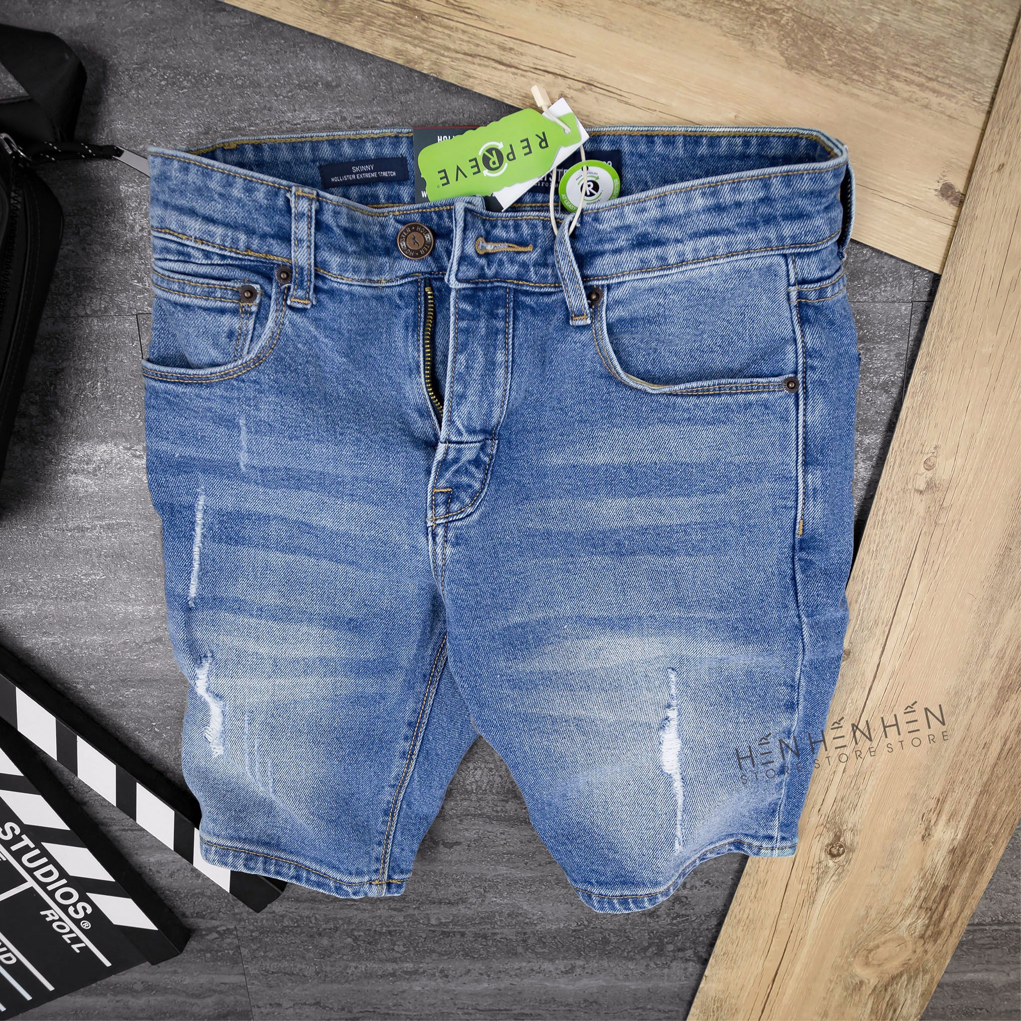 Quần short jean Ho.llister 3M
