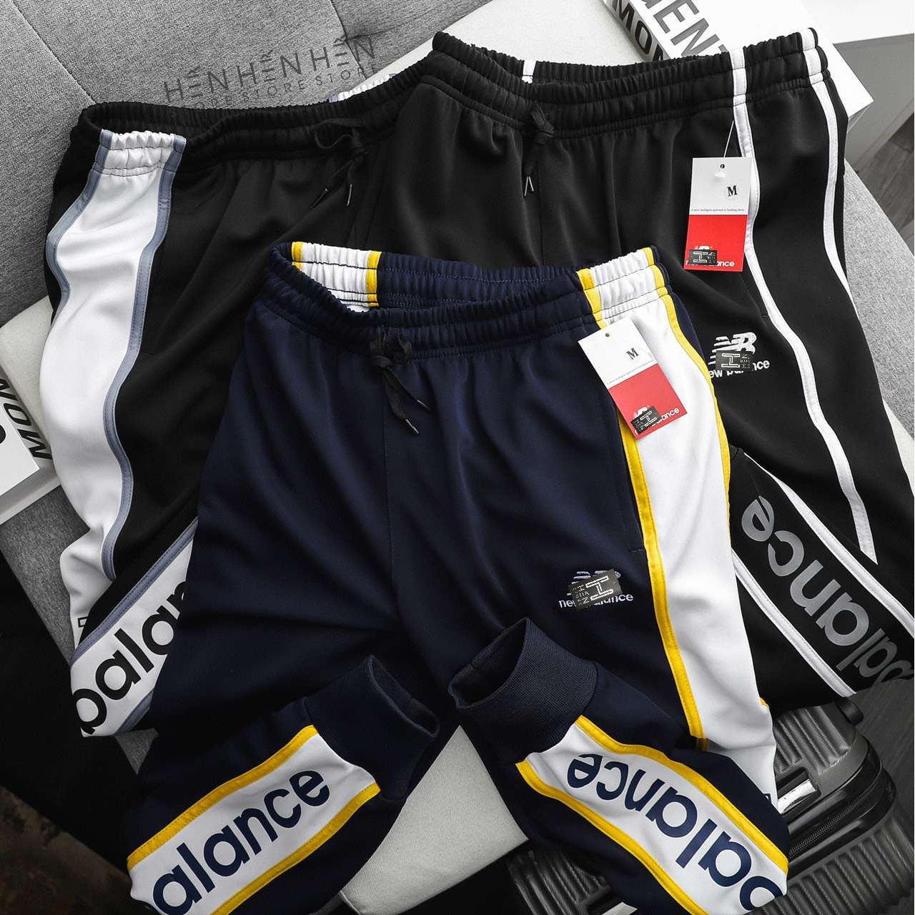 Quần jogger New.Balance sọc 3M