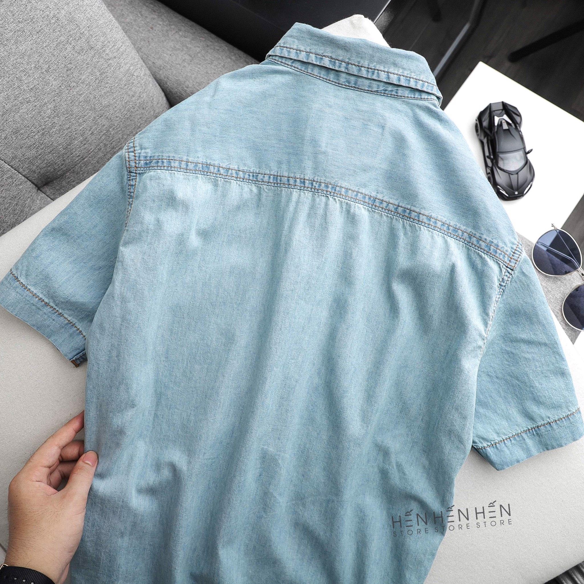 Áo denim ngắn tay PB 4M