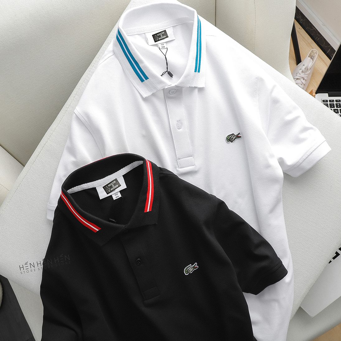 Áo polo Lacos.te viền cổ 4M new