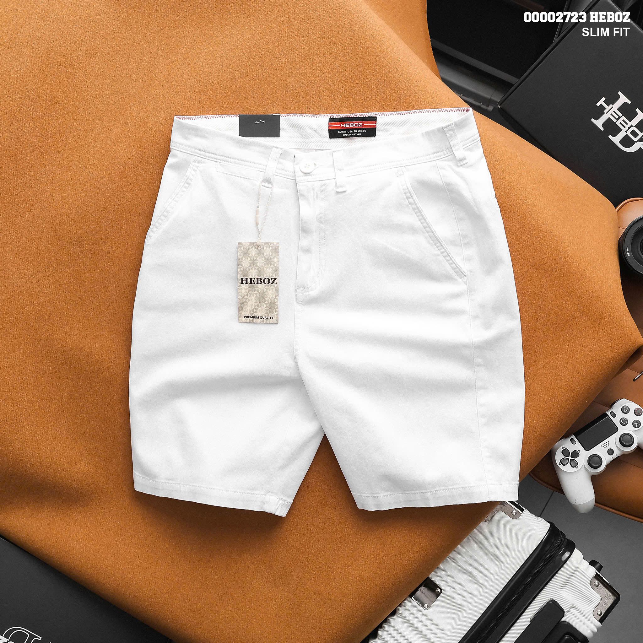 Quần short nam Heboz kaki classic 5M - 00002723