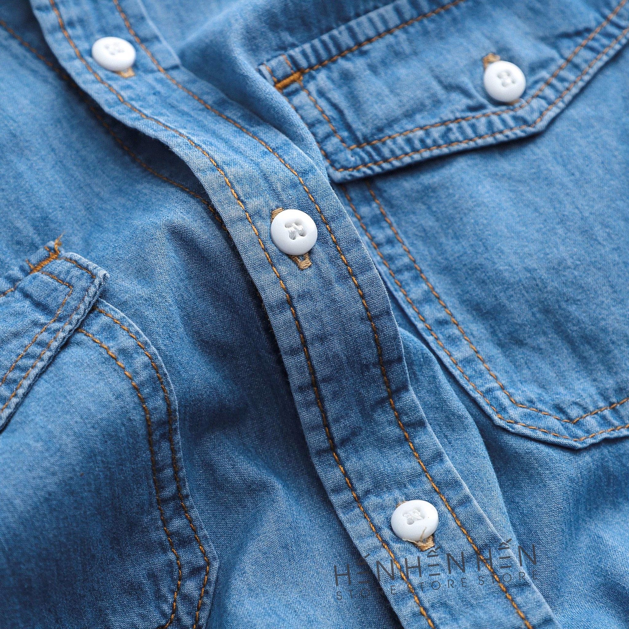 Áo denim ngắn tay PB 4M
