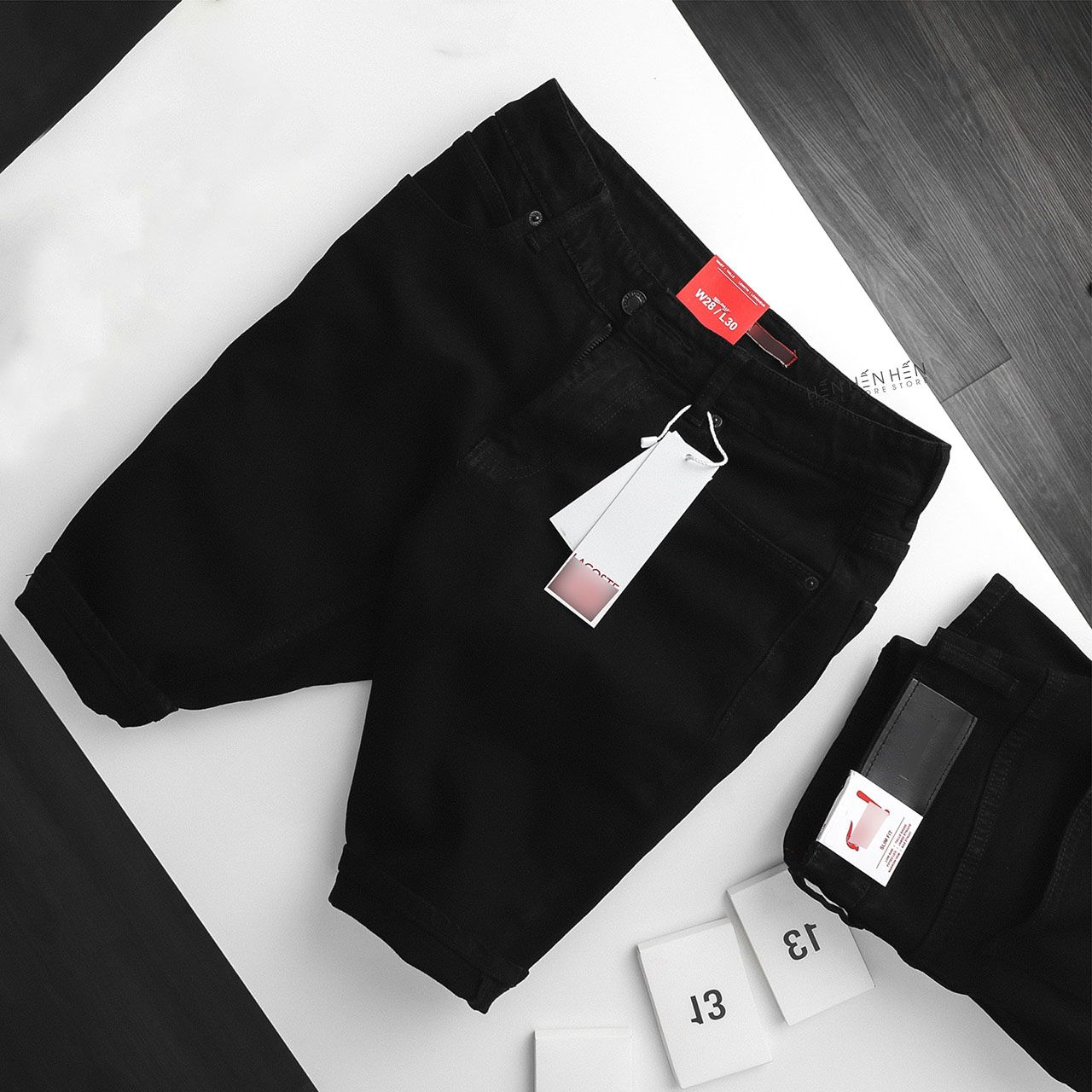 Quần short jean Lacos.te 4M