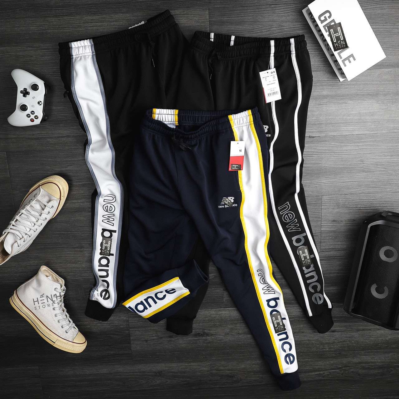 Quần jogger New.Balance sọc 3M