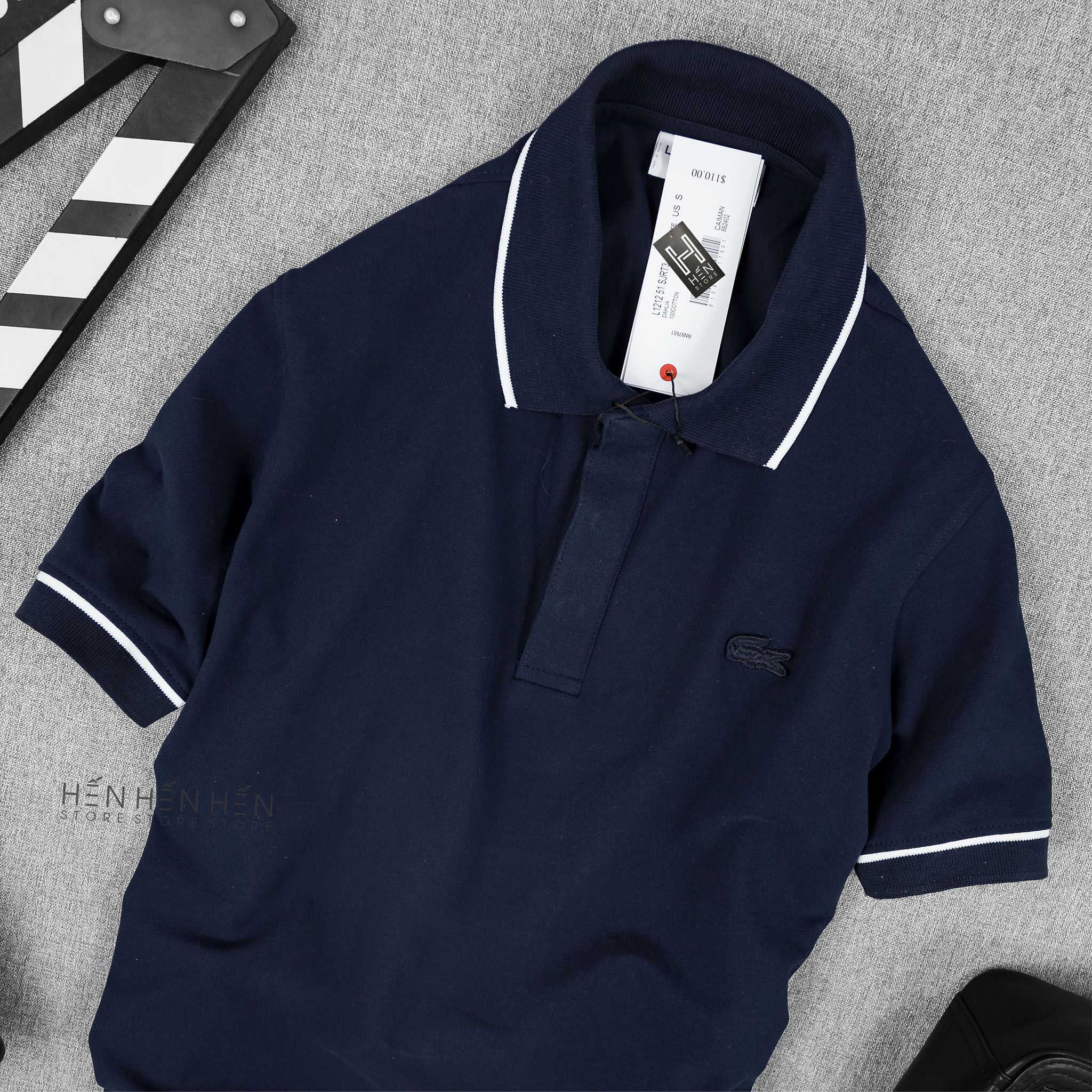 Áo polo Lacos.te viền 5M new