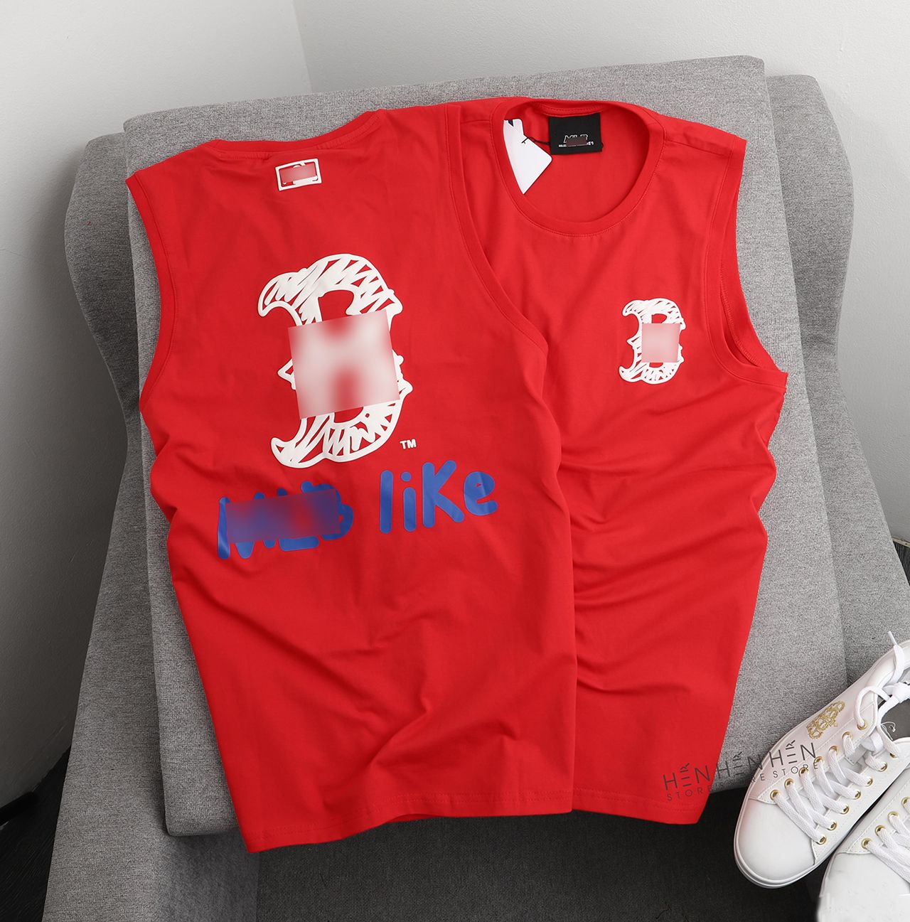 Áo tank top MLB logo nổi 4M