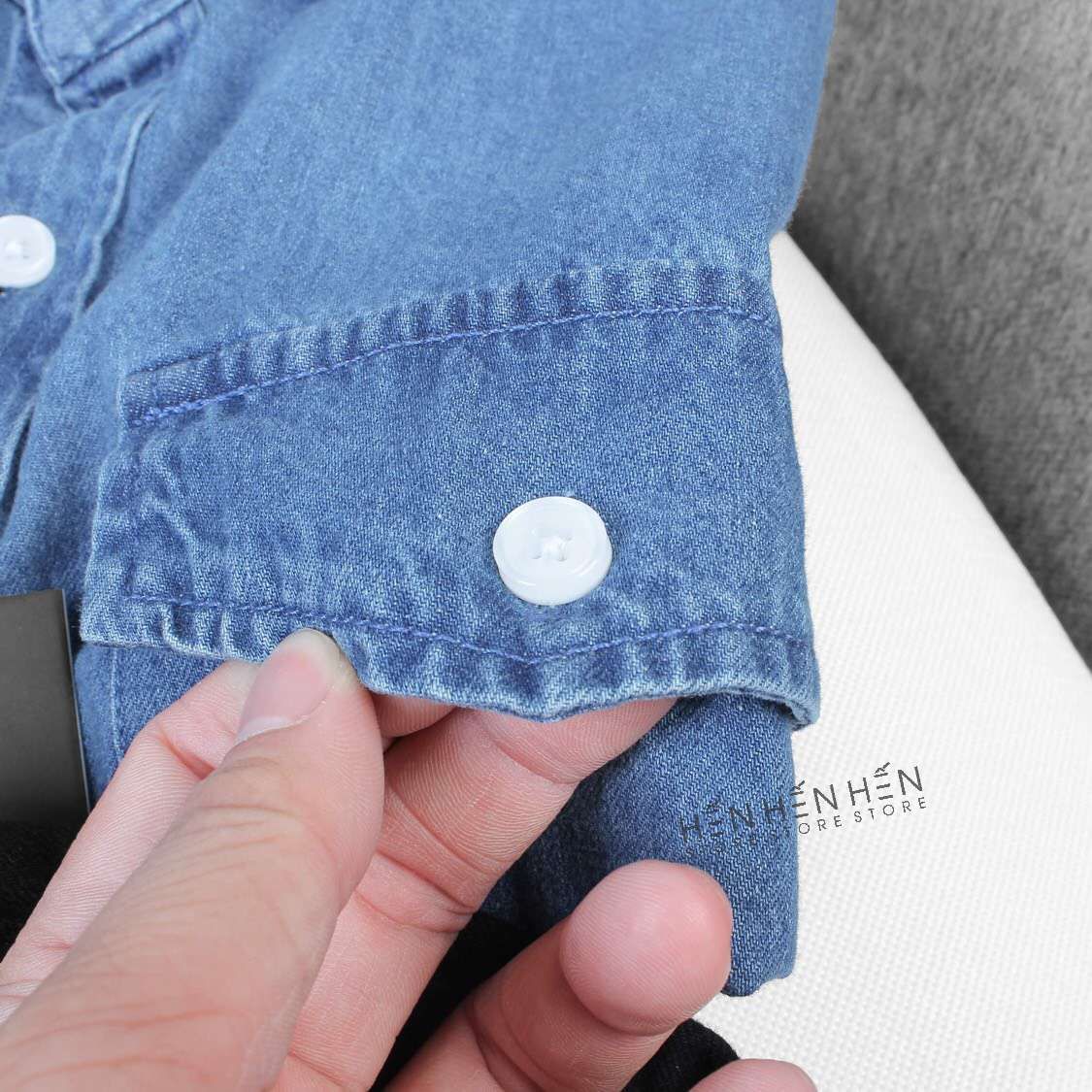 Áo denim ZR 2 túi 3M