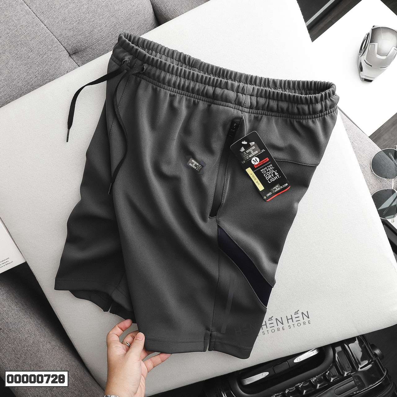 Quần short thun Armour phối viền 4M - 00000728