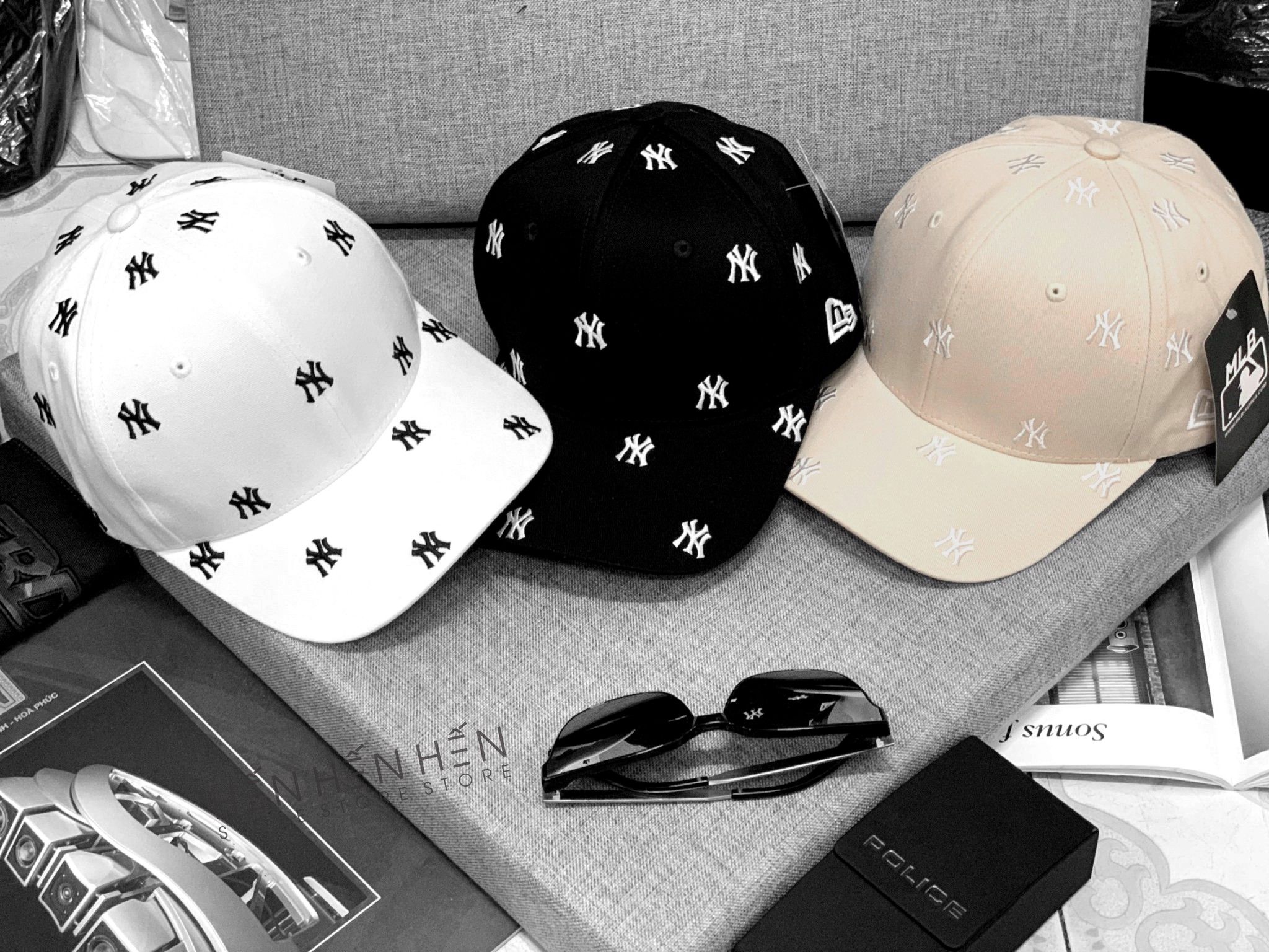 Nón MLB chữ thêu 3M
