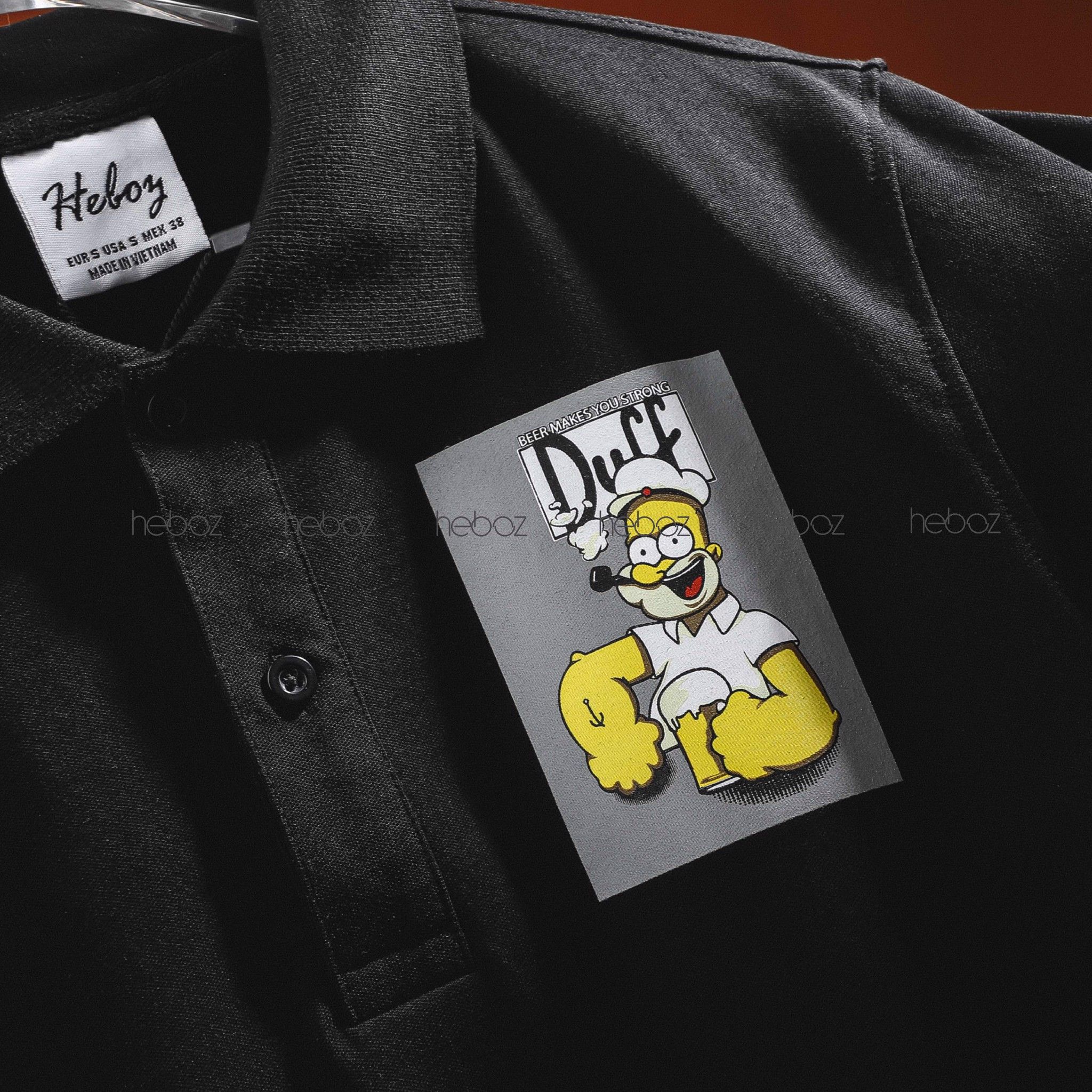 Áo polo Heboz hình Duff 2M