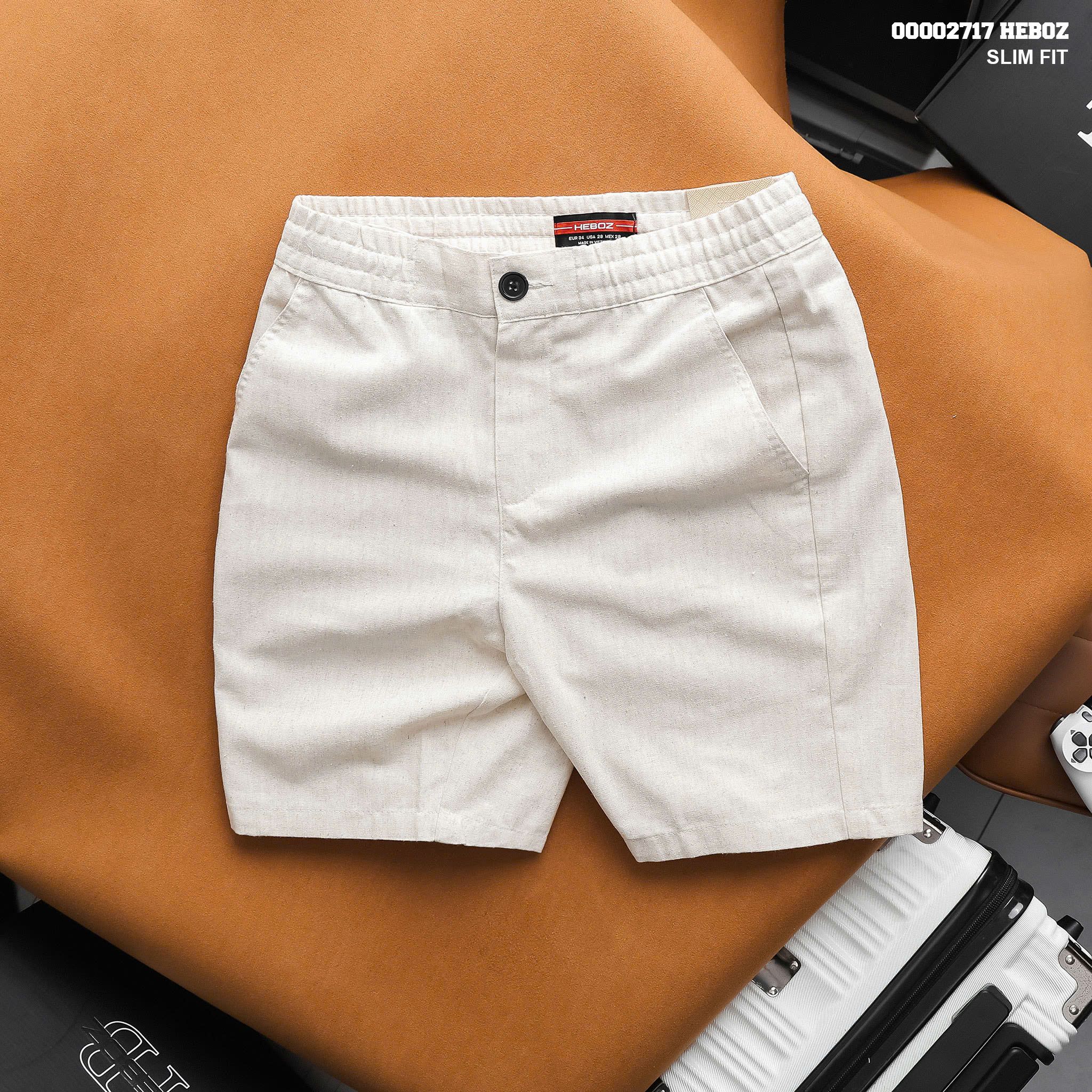 Quần short nam Heboz linen 4M - 00002717