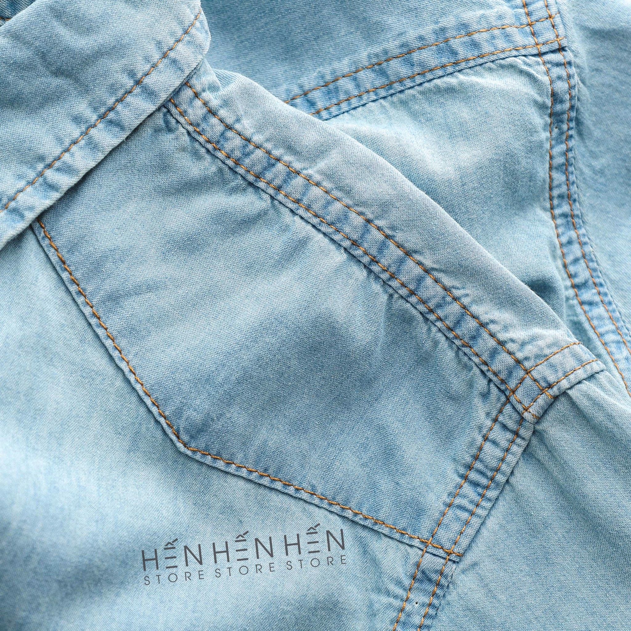 Áo denim ngắn tay PB 4M