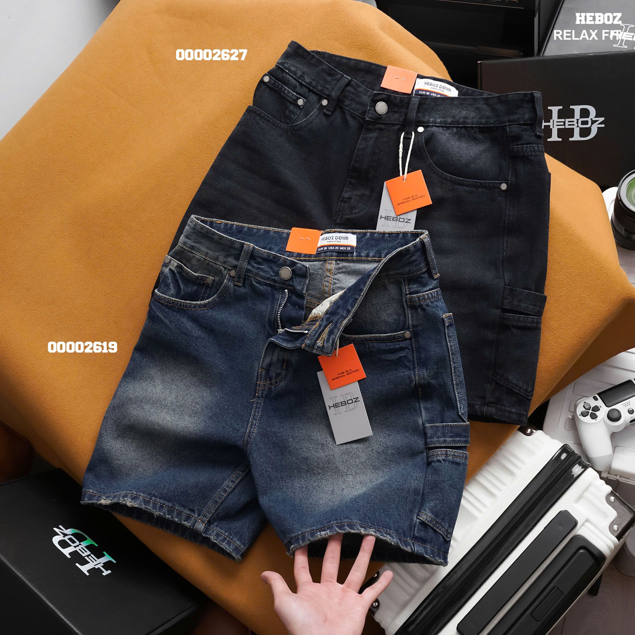Quần short jean nam Heboz Utility S013 - 00002627